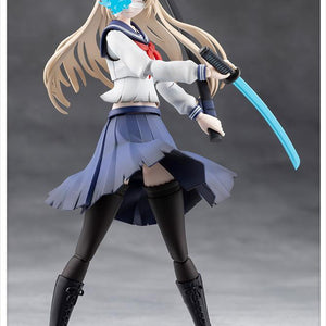 Action figure shot of Kuon Yakushiji showing the clear blue crystal flame effect part over her bandaged right eye.