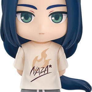 Full-length front view of The Legend of Hei II Wuxian (NAZA T-Shirt Ver.) Nendoroid figure isolated on a white background.