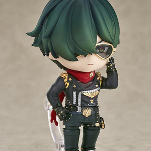 Zenless Zone Zero Lighter Nendoroid figure in a cool posture adjusting his signature gold-rimmed sunglasses.