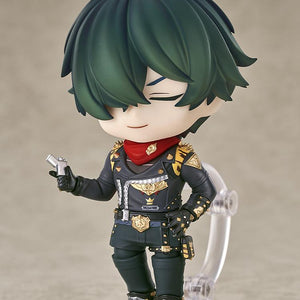 Mesmerized winking expression face plate for Zenless Zone Zero Lighter Nendoroid holding his silver lighter accessory.