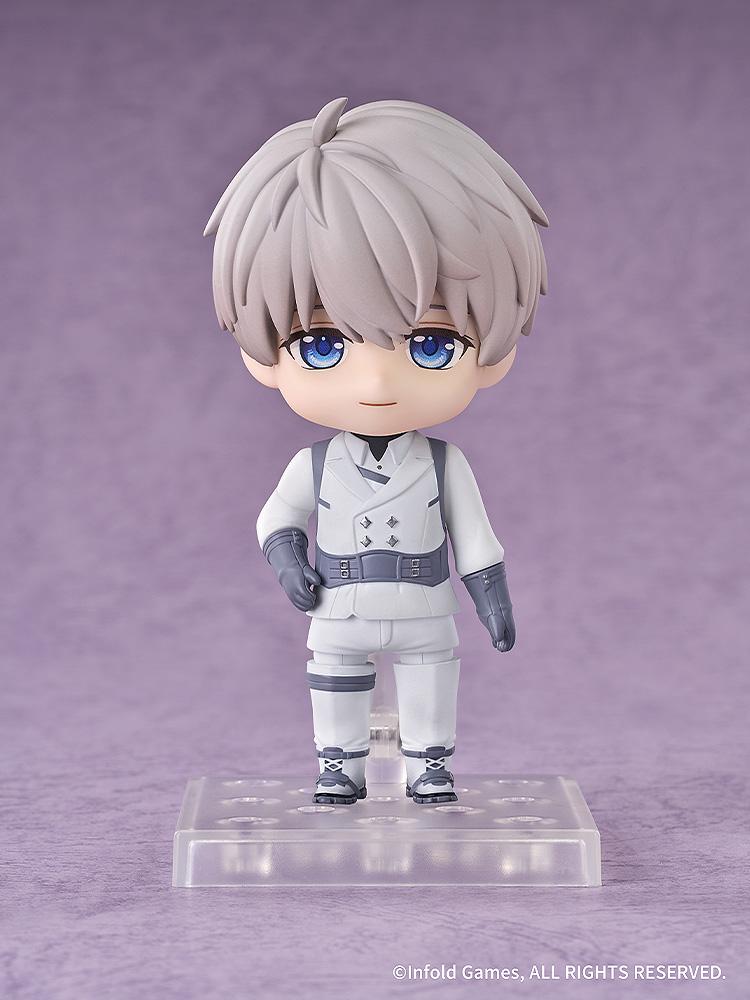 Clean studio shot of the Xavier Nendoroid on its articulated display stand.
