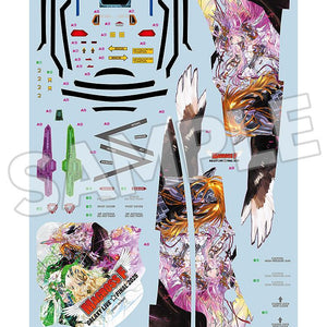B5 water-slide decal sheet for Macross F PLAMAX MF-98 featuring YF-29 markings and character art.