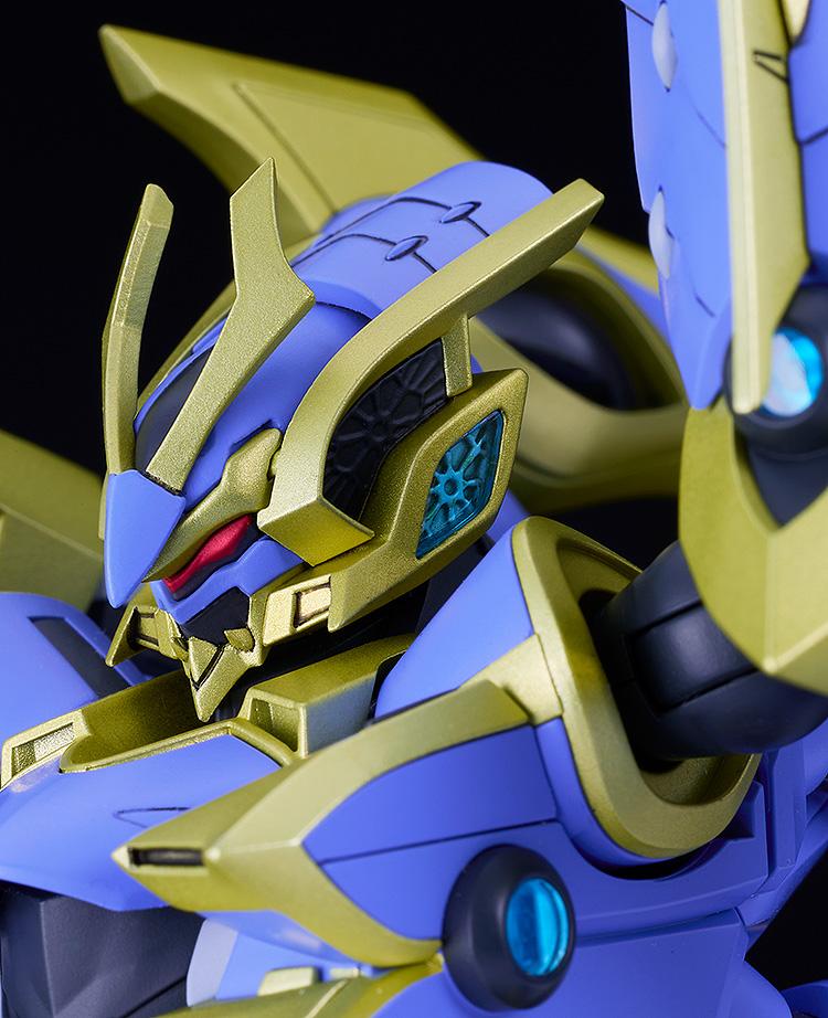 Close-up of the Ikaruga head sculpt showing the newly molded horns inspired by the light novel design.