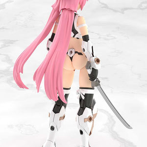 Rear perspective of the light armor Kunoichi Mode configuration focusing on the clean lines and base body sculpting of the 1/6 scale kit.