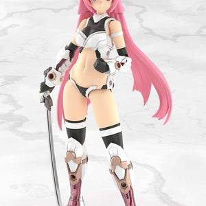 Front view of the Frame Arms Girl Magatsuki Kikka model kit configured into her unarmored light Kunoichi Mode.