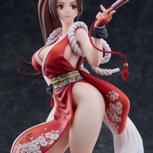 Three-quarter view of the Limited Edition Mai Shiranui figure with the exclusive winking expression.