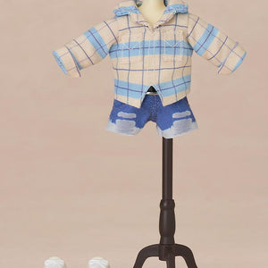 The casual outfit set for the Marin Kitagawa Nendoroid Doll displayed on a miniature clothing mannequin.