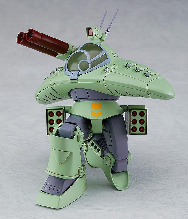Front view of the Max Factory Cabarov AG9 Nicholaiev combat armor figure in a stable kneeling position, emphasizing knee and hip articulation range.