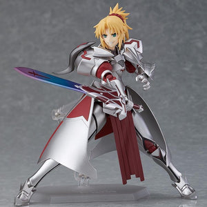 Mordred figma figure posed wielding Clarent, which features a translucent red and blue effect, representing her Noble Phantasm Clarent Blood Arthur.