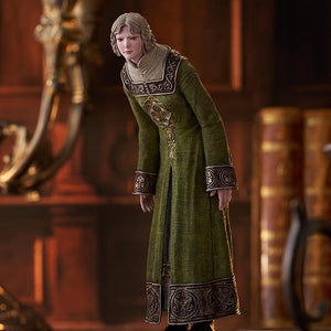 Full body view of the Rya Pop Up Parade statue showcasing the detailed fabric texture of her green attire.