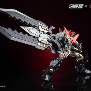 Mazinkaiser wielding the massive combined Ultimate Kaiser Blade in a two-handed action pose.