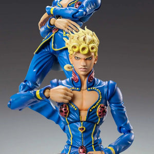 Two Giorno Giovanna Second figures layered together in dynamic poses, showcasing the highly articulated nature of the Chozokado line.