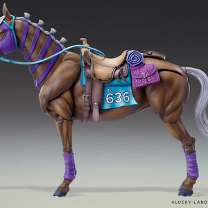 Left side full-body profile view of Valkyrie Super Action Statue with number B-636 saddle cloth.