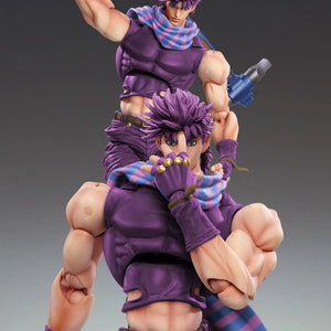 A composite image featuring two Joseph Joestar figures layered in action poses, demonstrating the figure's versatility.