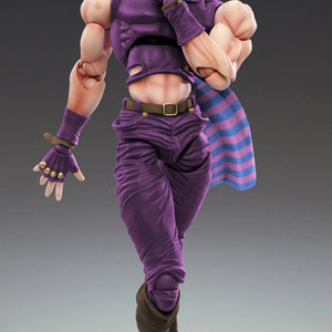 Joseph Joestar figure in a stylish pose, holding his hand to his mouth, highlighting his muscular sculpt and battle gloves.