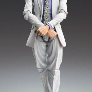Yoshikage Kira figure in a frontal pose with his arms crossed over his chest, wearing the light green patterned tie.