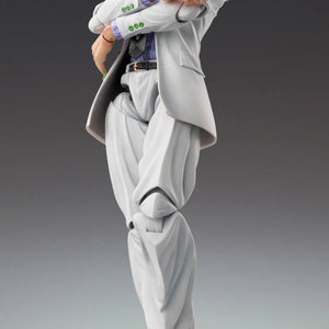 Yoshikage Kira figure posed with his arms crossed and weight shifted back, showcasing his confident and villainous posture.