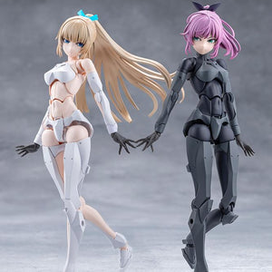 Size and compatibility display of the grey Emulator model standing beside the white Megalomaria figure.