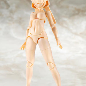Front view product shot of the alternative full-body skin color D unpainted plastic variant included in the Megami Device chassis kit.
