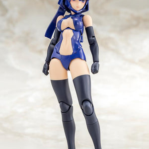 Front view product studio shot of the highly articulated Megami Device B1R-L Chassis concept color base body model kit.