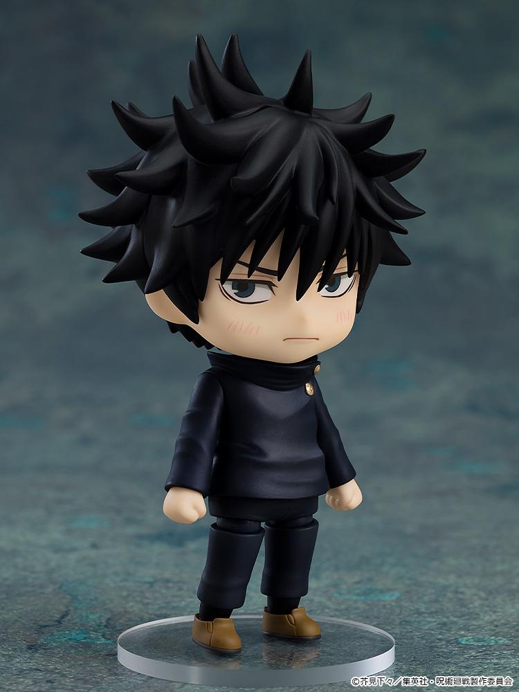 Megumi Fushiguro Nendoroid featuring a blushing grumpy face plate, capturing his serious personality.