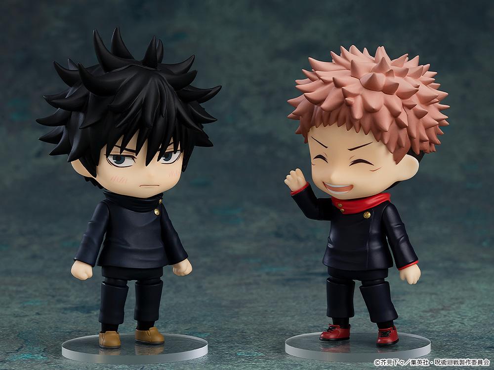 Side-by-side comparison of the Megumi Fushiguro and Yuji Itadori Nendoroids (Yuji sold separately).