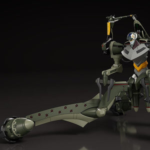 Close-up front shot of the Evangelion Provisional Unit-05 model kit displayed without the Spear of Longinus weapon attached.
