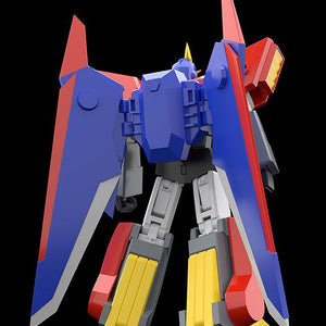 Close-up rear view of Gekiryuger's large blue and red wing flight backpack mechanism.