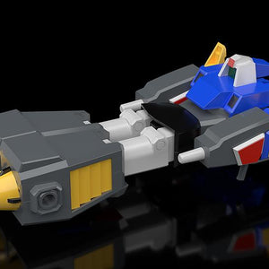 The MODEROID Revolger plastic model kit completely transformed into its standalone giant dual-barrel cannon RevolBuster form.