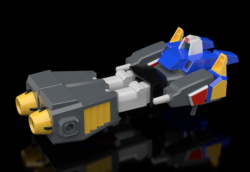 The MODEROID Revolger plastic model kit completely transformed into its standalone giant dual-barrel cannon RevolBuster form.