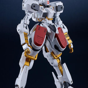 Three-quarter view of the SIDE:GR Vector mecha standing on a reflective surface.