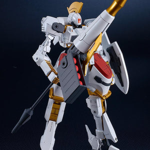 Side view of the Vector model kit featuring the combined Penetrea weapon system and red missile pod.