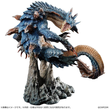 Full view of the Capcom Figure Builder Creator's Model Lagiacrus figure featuring the Sea Wyvern sculpted by Ryu Oyama with high-depth detail.