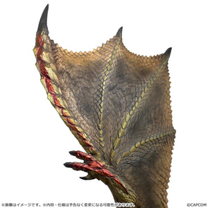Close-up shot of the Seregios figure's expansive wing membrane and serrated edge claws.