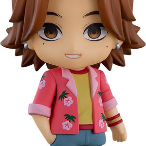 Hero front view of the Mouthwashing Daisuke Nendoroid smiling figure isolated against a white background.