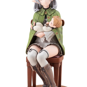 Studio product photo of the Mushoku Tensei Sylphiette Greyrat & Lucie Greyrat 1/7 scale figure isolated on a pure white background.