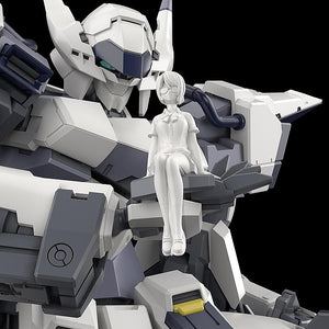 Natsumi Sagara summer uniform mini-figure sitting on the hand of the Azure Raven model kit.