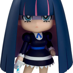 Nendoroid Stocking New Ver. anime figure from New Panty & Stocking with Garterbelt wearing a gothic lolita dress and holding her Stripe sword accessory.