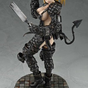 High-angle view of the Nikaido Devil Awakening version figure standing on its detailed cobblestone tile display base.