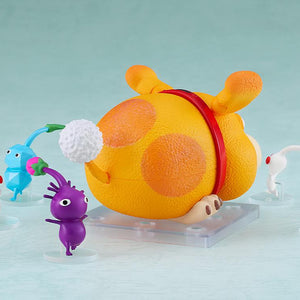 Rear view of the Oatchi Nendoroid showing the orange spot patterns and fluffy white pom-pom tail.