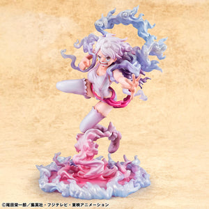 Studio shot of Jewelry Bonney (The Freest Future Ver.) with swirling purple and white smoke.