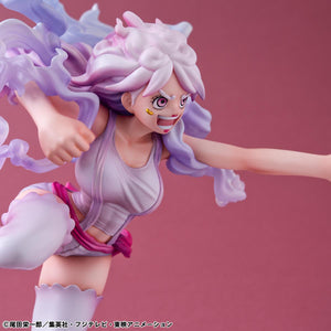 Profile view showcasing the intricate hair sculpt and muscle definition of the Jewelry Bonney figure.