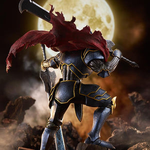 Back view diorama shot of Momon POP UP PARADE SP figure silhouetted against a glowing full moon.