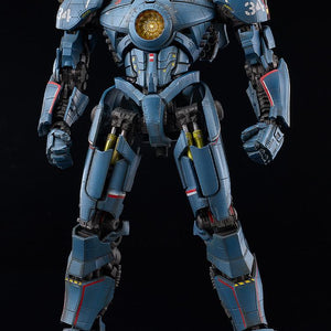 Front studio shot of the Good Smile Company MODEROID Gipsy Danger plastic model kit against a black background.