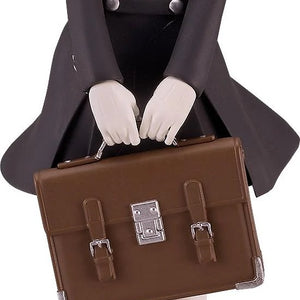 Main image of the Persona 3 Reload Pop Up Parade Aigis figure, dressed in her school uniform and holding a brown school bag.