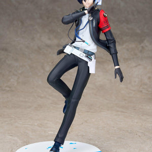 Front studio display view of the Persona 3 Reload Protagonist 1/8 scale figure wearing the S.E.E.S. combat uniform.