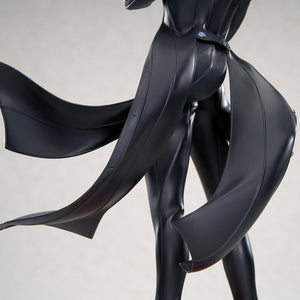 Macro view from behind highlighting the sleek sculpt and split tail engineering of Joker's signature long black coat.