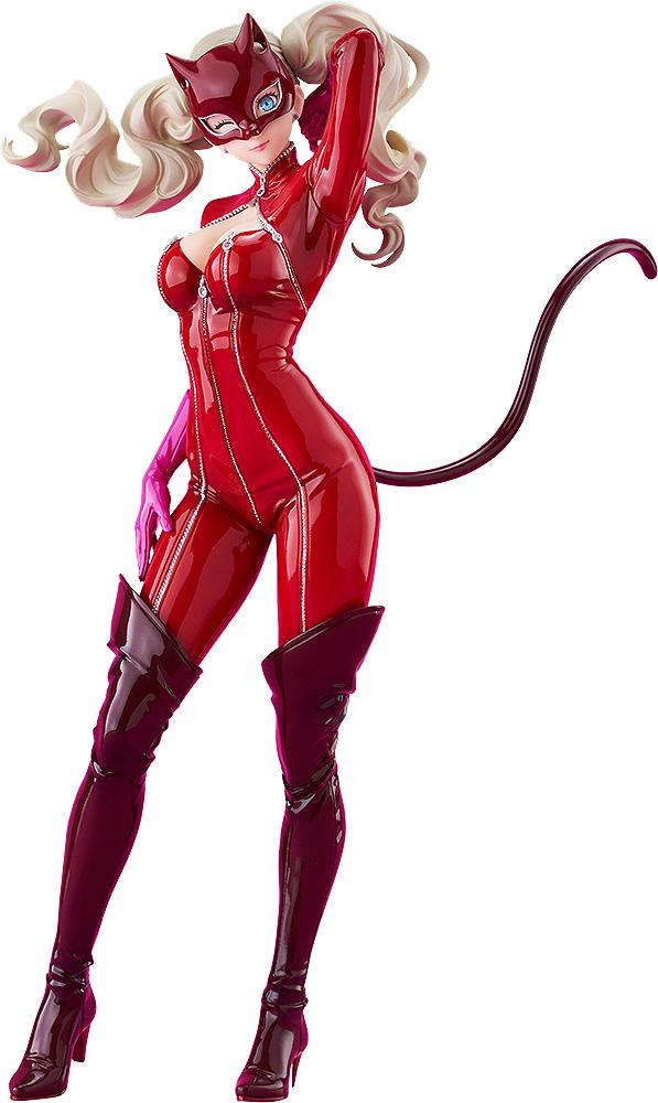 Front view of the Panther Pop Up Parade L figure from Persona 5 Royal, featuring Ann Takamaki in her red latex Phantom Thief jumpsuit.