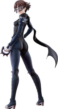 Rear view of the Queen Pop Up Parade L figure from Persona 5 Royal, featuring Makoto Niijima in her spiked Phantom Thief biker outfit.