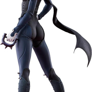 Rear view of the Queen Pop Up Parade L figure from Persona 5 Royal, featuring Makoto Niijima in her spiked Phantom Thief biker outfit.